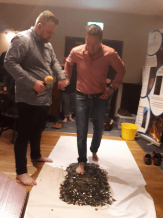 Bare Foot Broken Glass Walk  - Photo 2