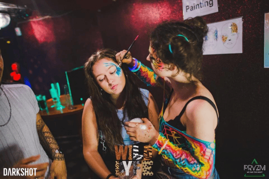 Magical face painting and glitter bar