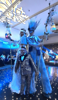 Jack Frost and Candy Frost Christmas Stiltwalkers