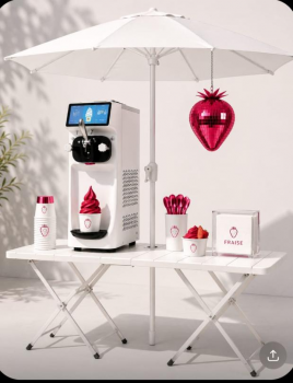Strawberry sorbet event caterer